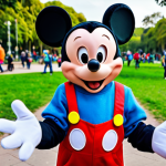 **

"A young child wearing Mickey Mouse gloves, fully clothed in a playful outfit, playing in a vibrant park with other children in the background, safe for work, appropriate content, perfect anatomy, correct proportions, well-formed hands, proper finger count, natural body proportions, professional, family-friendly."

**