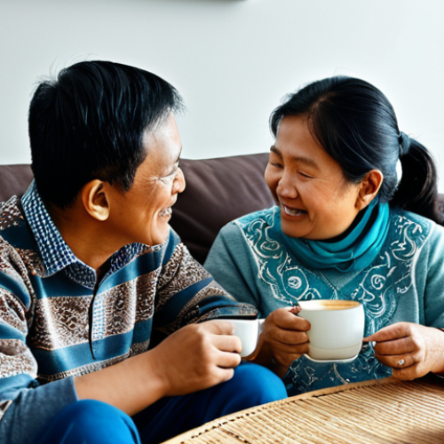 최고의 방한 용품 세트 추천 - **Image Prompt:** A Malaysian family (mother, father, child) in a cozy living room, fully clothed in...